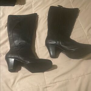 Clarks Black Heeled Boots